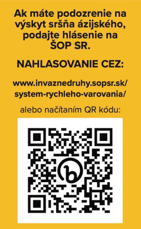 Výskyt sršňa ázijského na Slovensku 